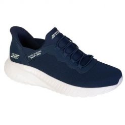 Buty do chodzenia męskie Skechers Slip-ins. Szare buty sportowe casual Skechers, bez wzorów, z materiału, bez zapięcia. Za 341.00 zł.