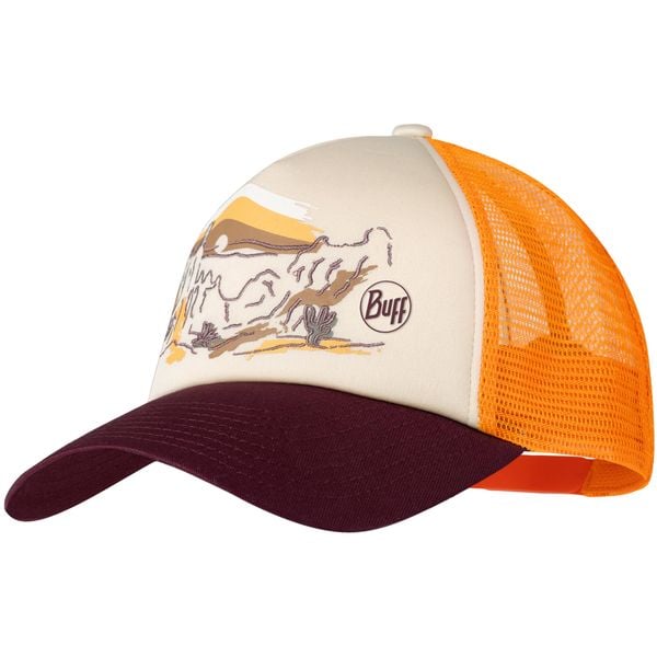 Czapka z daszkiem BUFF TRUCKER CAP SYLVA APRICOT. Białe czapki z daszkiem Buff, na lato, bez wzorów, z materiału. Za 83.00 zł.