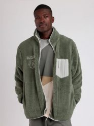 Admas Kurtka polarowa "New plan" w kolorze ciemnozielonym rozmiar: XXL. Zielone kurtki admas, xxl, bez wzorów, z polaru, bez kaptura. Za 126.99 zł.