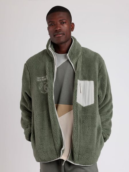 Admas Kurtka polarowa "New plan" w kolorze ciemnozielonym rozmiar: M. Zielone kurtki admas, m, bez wzorów, z polaru, bez kaptura. Za 126.99 zł.