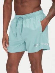 EA7 Emporio Armani Szorty kąpielowe 7M000519 AF13049 MB159 Turkusowy Regular Fit. Niebieskie kąpielówki EA7 Emporio Armani, m, bez wzorów, z syntetyku. Za 239.99 zł.