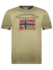 Geographical Norway Koszulka "Jotz" w kolorze khaki rozmiar: XXL. Brązowe bezrękawniki Geographical Norway, xxl, bez wzorów, z bawełny, bez kołnierzyka, bez ramiączek. Za 84.01 zł.