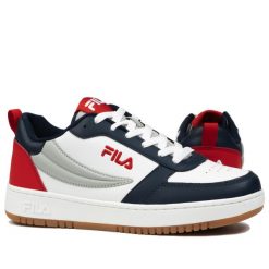 Buty męskie sportowe sneakersy Fila REGA NF. Białe buty sportowe casual Fila, bez wzorów, bez zapięcia. Za 238.37 zł.