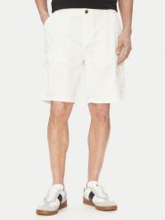 La Martina Szorty materiałowe MAB002 TW536 Biały Regular Fit. Białe szorty La Martina, m, bez wzorów, z bawełny. Za 589.99 zł.