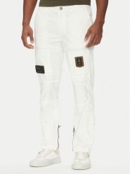 Aeronautica Militare Spodnie materiałowe 251PA1387CT1493 Biały Regular Fit. Białe spodnie materiałowe Aeronautica Militare, m, bez wzorów, z bawełny. Za 1,309.00 zł.
