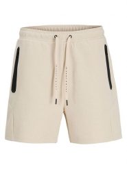 Jack & Jones Szorty dresowe "Gordon" w kolorze beżowym rozmiar: XL. Brązowe krótkie spodenki sportowe Jack & Jones, xl, bez wzorów, z dresówki. Za 118.56 zł.