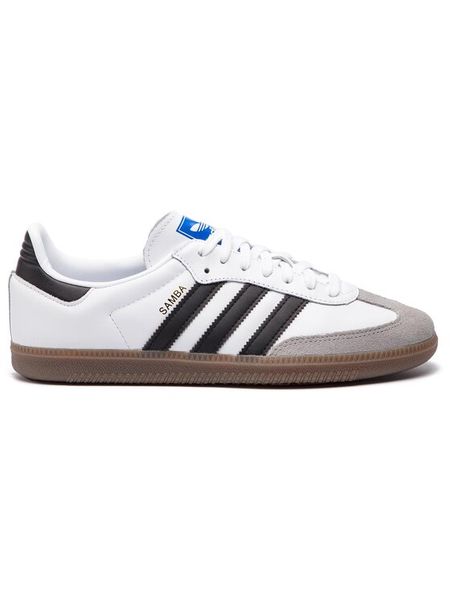 Adidas Sneakersy Samba Og B75806 Biały. Białe buty sportowe casual Adidas, bez wzorów, ze skóry, bez zapięcia. Za 449.99 zł.