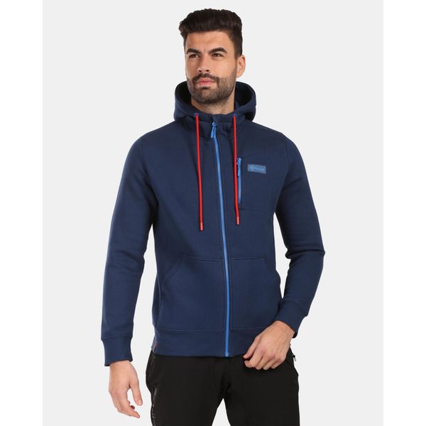 Męska bawełniana bluza z kapturem Kilpi DANILO-M. Niebieskie bluzy z kapturem Kilpi, m, bez wzorów, z bawełny, z kapturem. Za 318.77 zł.