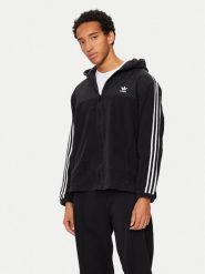 Adidas Bluza adicolor 3-Stripes Teddy IZ4802 Czarny Regular Fit. Czarne bluzy Adidas, m, bez wzorów, z syntetyku, bez kaptura. Za 199.99 zł.