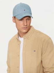 Tommy Hilfiger Czapka z daszkiem AU0AU01964 Niebieski. Niebieskie czapki z daszkiem Tommy Hilfiger, bez wzorów, z bawełny. Za 139.99 zł.
