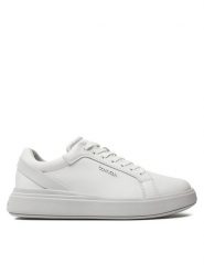Calvin Klein Sneakersy Low Top Lace Up W/ Stripe HM0HM01494 Biały. Białe buty sportowe casual CALVIN KLEIN, bez wzorów, ze skóry, bez zapięcia. Za 459.99 zł.