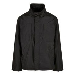 Windbreaker Urban Classics double pocket nylon crepe. Czarne kurtki przeciwdeszczowe Urban Classics, m, bez wzorów, z nylonu, bez kaptura. Za 244.50 zł.