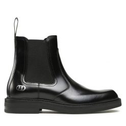 Sztyblety KARL LAGERFELD. Czarne botki sznurowane KARL LAGERFELD, bez wzorów, bez obcasa, bez zapięcia. Za 1,449.00 zł.