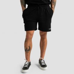 Szorty męskie fitness z regulacją czarne Limitless. Czarne krótkie spodenki sportowe GYMBEAM, m, bez wzorów, z bawełny. Za 97.90 zł.