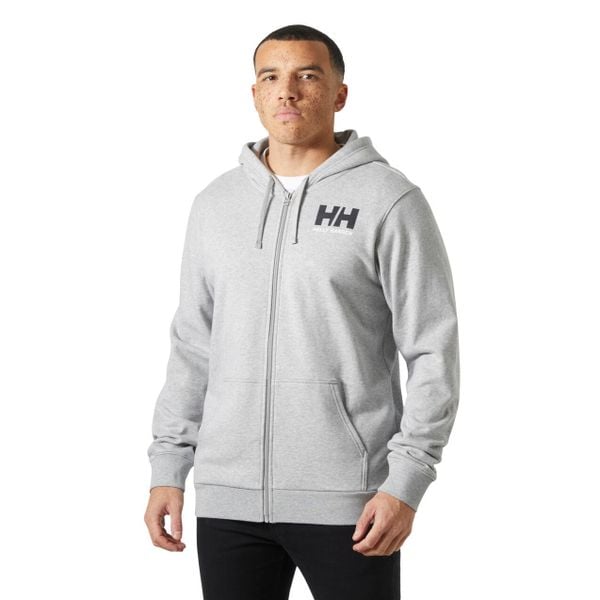 Bluza z kapturem z pełnym zamkiem błyskawicznym Helly Hansen Logo. Szare bluzy Helly Hansen, m, bez wzorów, z kapturem. Za 368.00 zł.