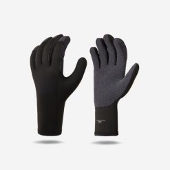 Rękawiczki nurkowe Decathlon SCD Resist z neoprenu 3 mm wzmocnione Kevlarem. Czarne rękawiczki SUBEA, bez wzorów, z materiału. Za 129.99 zł.