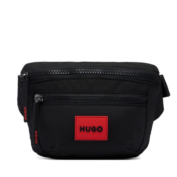 Nerka HUGO. Czarne saszetki i nerki Hugo, bez wzorów. Za 384.99 zł.