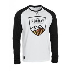 Koszulka rowerowa MTB męska Rocday Crest z długim rękawem. Białe bluzy ROCDAY, m, bez wzorów, bez kaptura. Za 149.99 zł.