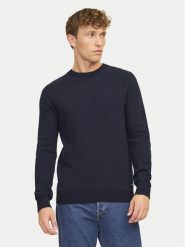 Jack&Jones Sweter Globe 12258139 Granatowy Regular Fit. Niebieskie swetry rozpinane Jack&Jones, m, bez wzorów, z bawełny, bez kołnierzyka, bez ramiączek. Za 89.99 zł.