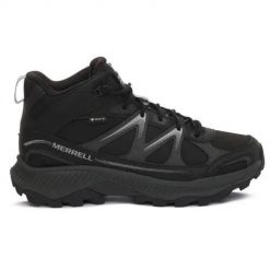 Buty trekkingowe męskie Merrell Tempo EXP Active Mid GTX. Czarne buty turystyczne Merrell, bez wzorów, z materiału, za kostkę, bez zapięcia, trekkingowe. Za 843.00 zł.