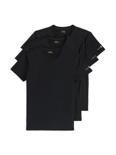 Polo Ralph Lauren Komplet t-shirtów 714965508001 Czarny Slim Fit. Czarne koszulki polo Polo Ralph Lauren, m, bez wzorów, z bawełny, bez kołnierzyka, bez ramiączek. Za 299.99 zł.