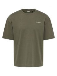 ONLY & SONS Koszulka "Caspian" w kolorze khaki rozmiar: XL. Brązowe bezrękawniki Only & Sons, xl, bez wzorów, bez kołnierzyka, bez ramiączek. Za 86.95 zł.