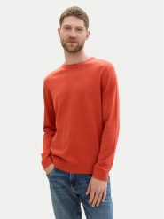 Tom Tailor Sweter 1039810 Pomarańczowy Regular Fit. Brązowe swetry rozpinane Tom Tailor, m, bez wzorów, z bawełny, bez kołnierzyka, bez ramiączek. Za 99.99 zł.