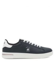 Beverly Hills Polo Club Sneakersy V5-6100 Granatowy. Niebieskie buty sportowe casual Beverly Hills Polo Club, bez wzorów, ze skóry, bez zapięcia. Za 143.99 zł.