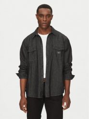 Guess Jeans Koszula M5RH56 D5M91 Czarny Comfort Fit. Czarne koszule Guess Jeans, m, z aplikacjami, z bawełny, bez kołnierzyka, bez ramiączek. Za 349.99 zł.