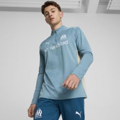 Top piłkarski Puma Olympique de Marseille 24/25. Bluzy Puma, l, bez wzorów, z materiału, bez kaptura. Za 349.99 zł.