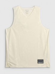 4F Koszulka do koszykówki loose szybkoschnąca uniseks - biała XL. Białe t-shirty 4F, bez wzorów, bez ramiączek, do koszykówki. Za 119.99 zł.