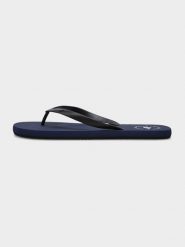 4F Japonki męskie 40. Niebieskie japonki 4F, bez wzorów, z gumy. Za 39.99 zł.
