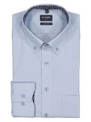 OLYMP Koszula "Luxor" - Modern fit - w kolorze błękitnym rozmiar: 45. Niebieskie koszule Olymp, bez wzorów, z bawełny, bez kołnierzyka, bez ramiączek. Za 114.98 zł.