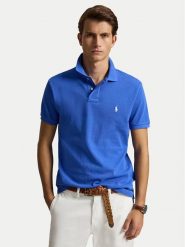 Polo Ralph Lauren Polo 710536856514 Niebieski Regular Fit. Niebieskie koszulki polo Polo Ralph Lauren, l, bez wzorów, z bawełny, bez kołnierzyka, bez ramiączek. Za 599.99 zł.