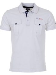 Peak Mountain Koszulka polo w kolorze białym rozmiar: XXL. Białe koszulki polo Peak Mountain, xxl, bez wzorów, z bawełny, bez kołnierzyka, bez ramiączek. Za 92.21 zł.