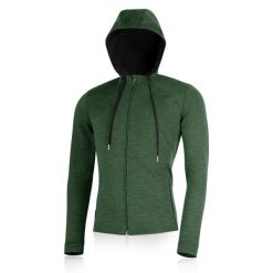 Męska bluza merino KARMIN. Zielone bluzy z kapturem LASTING, m, bez wzorów, z dzianiny, z kapturem. Za 1,026.00 zł.