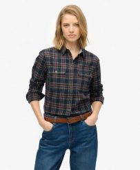 Superdry Koszula Lumberjack Check Flanelowa – Relaxed Fit, 100% Bawełna. Żółte koszule Superdry, bez wzorów, z bawełny, bez kołnierzyka, bez ramiączek. Za 271.45 zł.