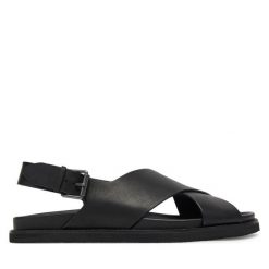 Sandały Polo Ralph Lauren. Czarne sandały Polo Ralph Lauren, bez zapięcia. Za 549.99 zł.