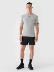 4F Spodenki do biegania szybkoschnące męskie - szare 3XL. Szare krótkie spodenki sportowe 4F, l, bez wzorów, z elastanu. W wyprzedaży za 79.99 zł.