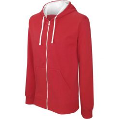 Bluza z kapturem i zamkiem błyskawicznym Kariban Contrastée. Białe bluzy z kapturem KARIBAN, m, bez wzorów, z bawełny, z kapturem. Za 229.00 zł.