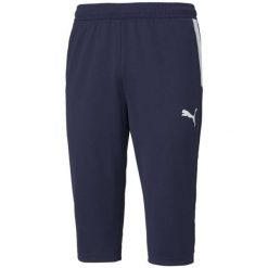 Męskie Spodenki TeamLIGA Fitted 3/4 Shorts. Niebieskie szorty Puma, m, bez wzorów, sportowe. Za 221.99 zł.