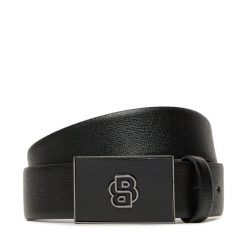 Pasek Męski BOSS. Czarne paski Boss, bez wzorów. Za 479.99 zł.