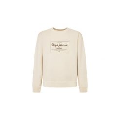 Bluza Pepe Jeans Simon. Białe bluzy Pepe Jeans, m, bez wzorów, z jeansu, bez kaptura. W wyprzedaży za 254.30 zł.