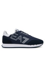 EA7 Emporio Armani Sneakersy X8X101 XK257 U449 Granatowy. Niebieskie buty sportowe casual EA7 Emporio Armani, bez wzorów, ze skóry, bez zapięcia. Za 759.99 zł.
