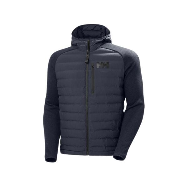 Kurtka puchowa Helly Hansen Arctic Ocean Hybrid. Niebieskie kurtki Helly Hansen, bez wzorów, z puchu, z kapturem. W wyprzedaży za 659.50 zł.