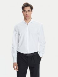 HUGO Koszula C-Jason 50293691 Biały Slim Fit. Białe koszule Hugo, m, bez wzorów, z bawełny, bez kołnierzyka, bez ramiączek. Za 329.99 zł.