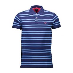 Koszulka polo w kolorze granatowym ze wzorem. Bezrękawniki marki GANT. W wyprzedaży za 259.95 zł.
