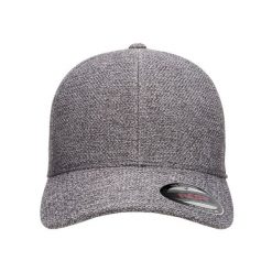 Czapka Z Daszkiem melanżowa. Szare czapki z daszkiem FLEXFIT, bez wzorów, z elastanu. Za 84.99 zł.