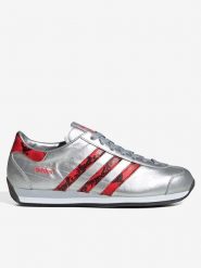 Adidas Skórzane sneakersy "Country Japan" w kolorze srebrnym rozmiar: 40 2/3. Szare buty sportowe casual Adidas, bez wzorów, bez zapięcia. Za 255.34 zł.