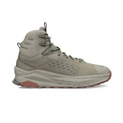 Buty trailowe Altra Olympus 6 Hike GRX Mid. Brązowe buty turystyczne Altra, bez wzorów, z materiału, bez zapięcia, do biegania. Za 970.70 zł.